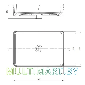 Умывальник Deante Square CGS_6U5S картинка 4